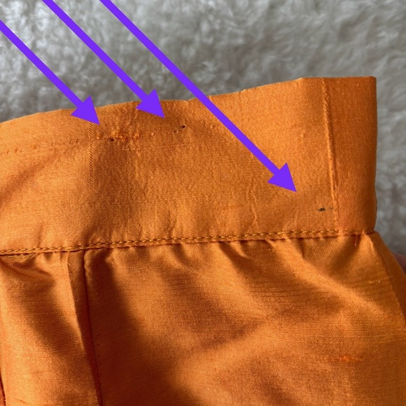 Louis Feraud Elegant Orange Pencil Skirt 100% silk sz L - Picture 12 of 13